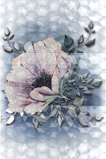 Вставка Ницца D панно из 3-х плиток