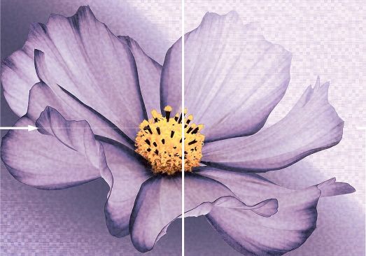 Вставка Виола D панно 4 пл. РЕЛЬЕФ