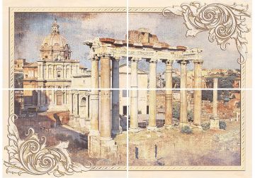 Вставка Империал D панно из 4-х плиток