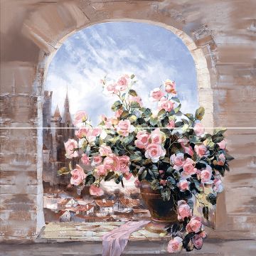 Вставка Эстель D панно из 2-х плиток