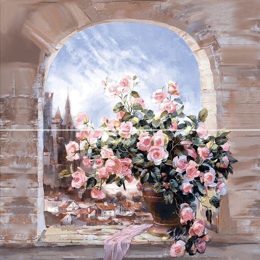 Вставка Эстель D панно из 2-х плиток