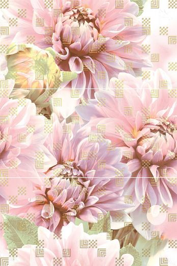 Вставка Каролина D панно из 3-х плиток