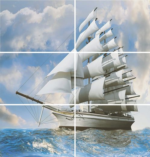 Вставка Бригантина D панно из 6-ти плиток